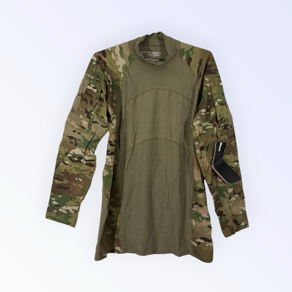 US Army Combat Shirt Mens LARGE Flame Resistant Multicam Utility Military USA